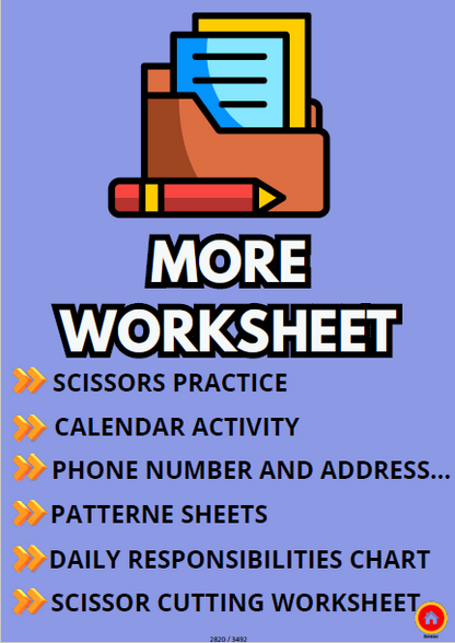Early Skills Mega Workbook for Kids with clickable menu -PlayfulPages