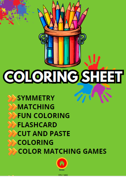 Early Skills Mega Workbook for Kids with clickable menu -PlayfulPages